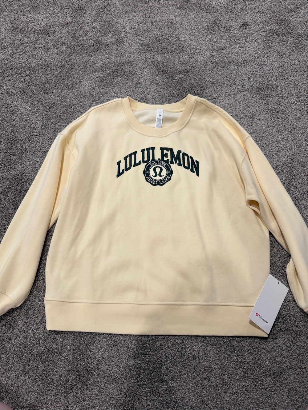 lululemon athletica Cream Logo Crewneck Sweatshirt - Picture 2 of 5